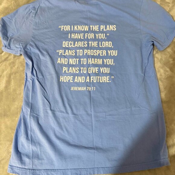 Light Blue Jeremiah 29:11 Shirt (Large) - Picture 2 of 2